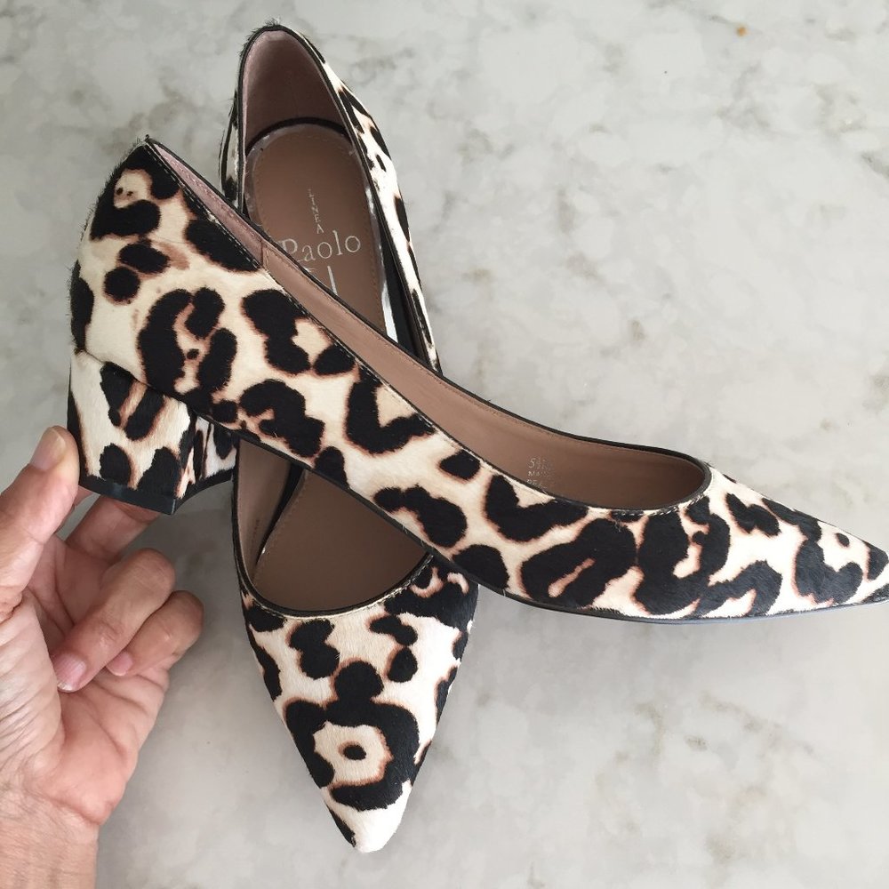 Linea Paolo calf hair pumps